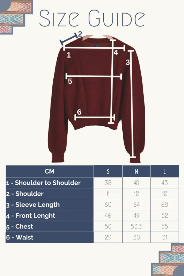 Burgundy Red Sweater Baby Alpaca Wool