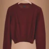 Burgundy Red Sweater Baby Alpaca Wool