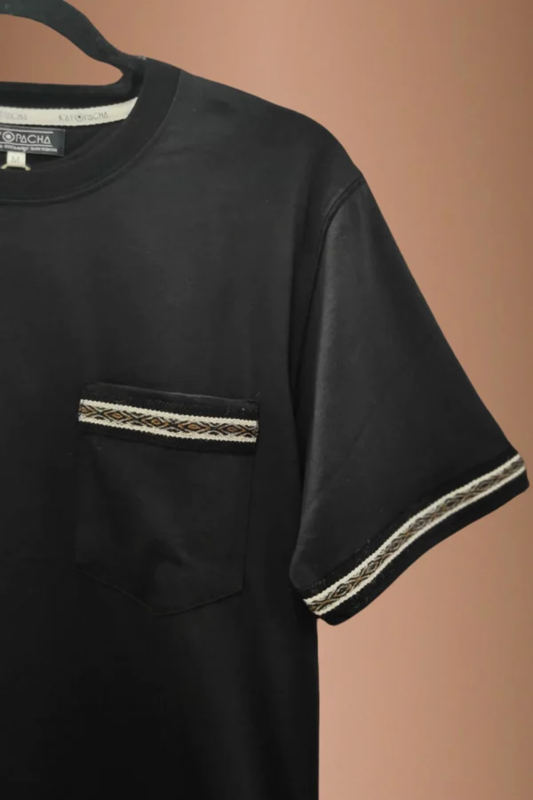 Black T-Shirt Organic Cotton - Kuntur