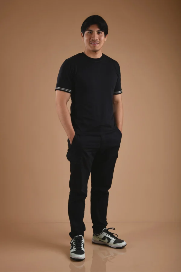 Black T-Shirt Organic Cotton - Kuntur
