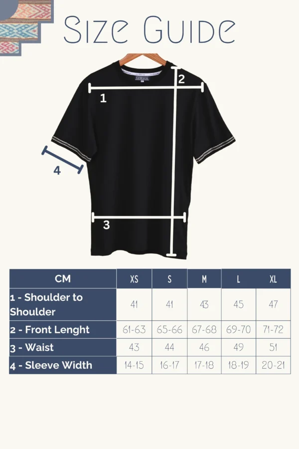 Black T-Shirt Organic Cotton - Kuntur