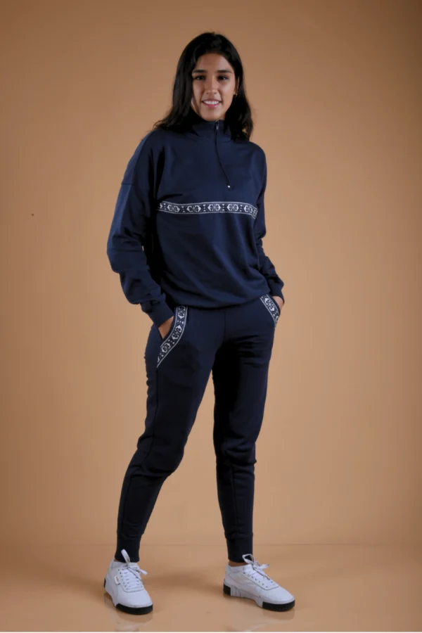 Navy Blue Sweatpants Organic Cotton - Yaku