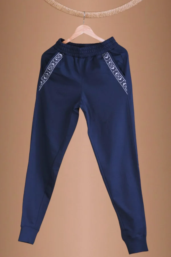 Navy Blue Sweatpants Organic Cotton - Yaku