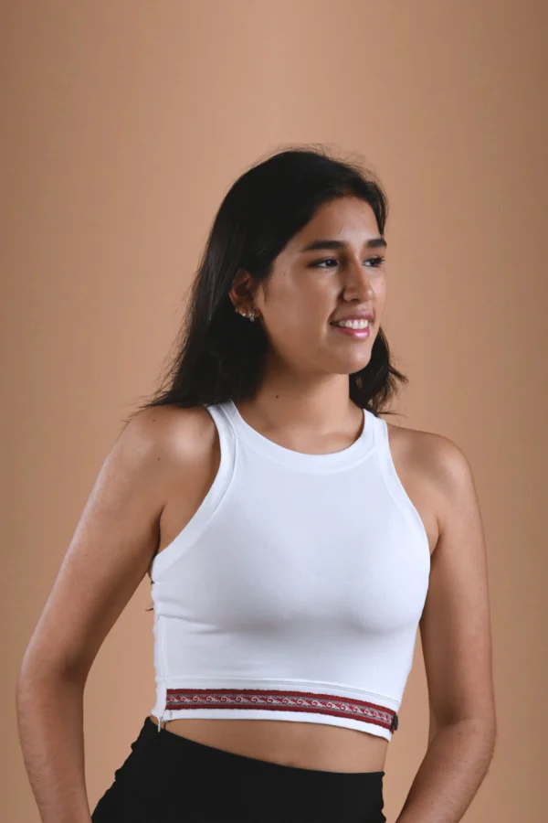 White Crop Top Organic Cotton - Puka