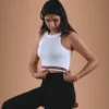 White Crop Top Organic Cotton - Puka