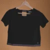 Black Crop Top Organic Cotton - Qantu