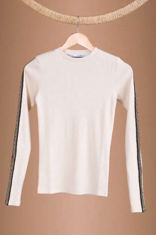 Beige Long-Sleeve Top Organic Cotton - Rit'i