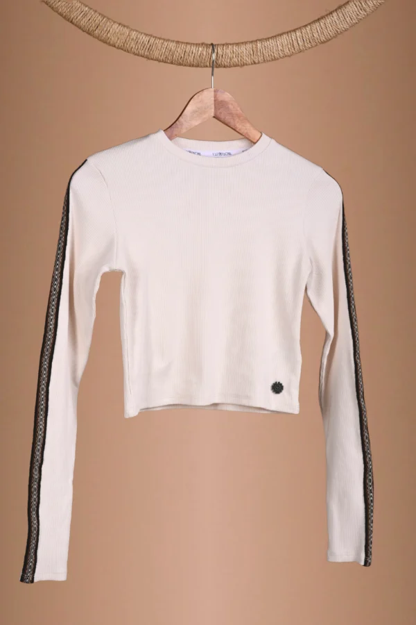 Beige Long-Sleeve Top Organic Cotton - Rit'i