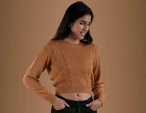 Beige Sweater Baby Alpaca Wool