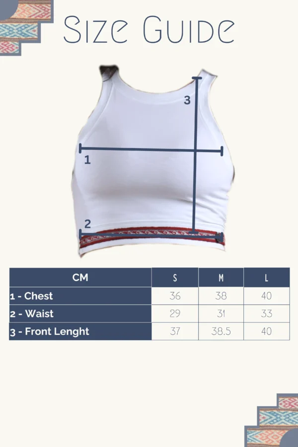 White Crop Top Organic Cotton - Puka