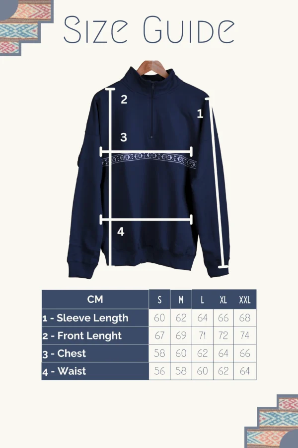 Navy Blue Pullover Organic Cotton - Yaku