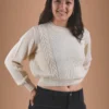 Beige Sweater Baby Alpaca Wool