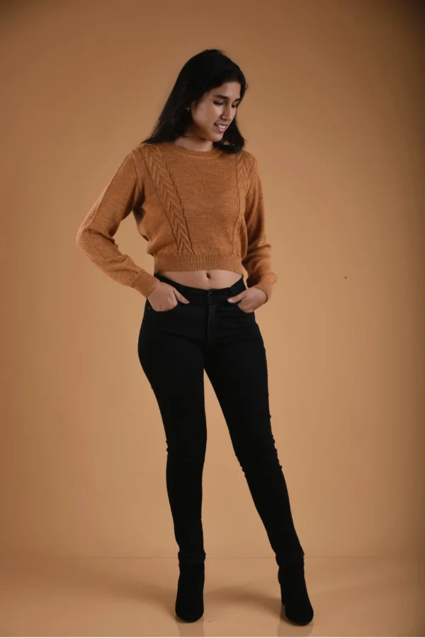 Mustard Yellow Sweater Baby Alpaca Wool