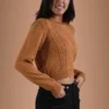 Mustard Yellow Sweater Baby Alpaca Wool