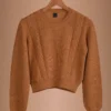 Mustard Yellow Sweater Baby Alpaca Wool