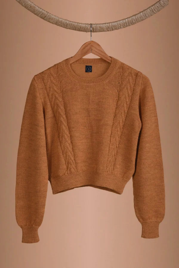 Mustard Yellow Sweater Baby Alpaca Wool