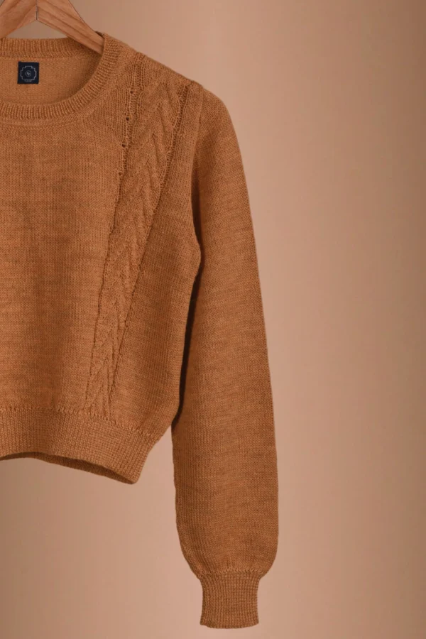 Mustard Yellow Sweater Baby Alpaca Wool