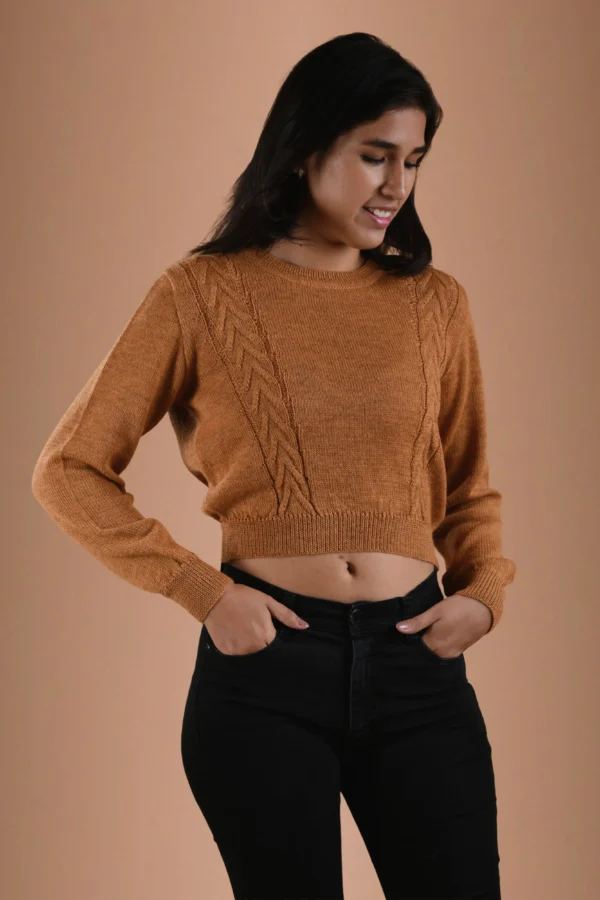 Mustard Yellow Sweater Baby Alpaca Wool