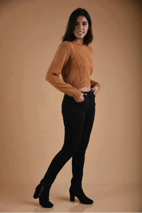 Mustard Yellow Sweater Baby Alpaca Wool