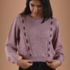 Rose Gold Pink Sweater Baby Alpaca Wool