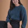 Teal Turquoise Sweater Baby Alpaca Wool