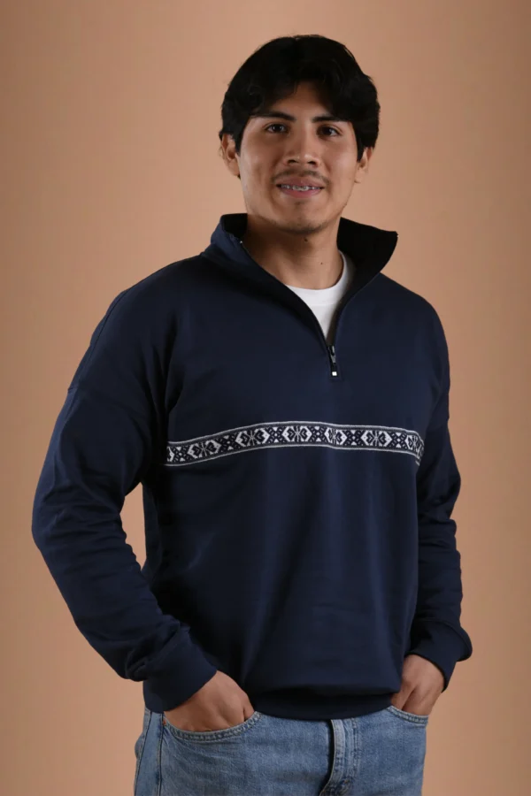 Navy Blue Pullover Organic Cotton - Yaku