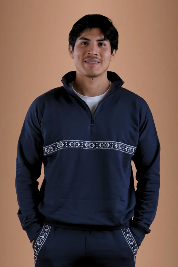 Navy Blue Pullover Organic Cotton - Yaku